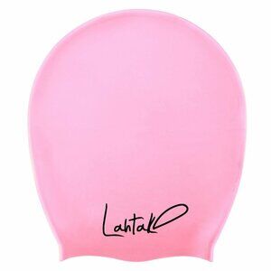 Rose colored swimming cap for long hair